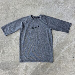Nike Boys Dri-Fit Swim Shirt UPF 40+ Gray Size L (12–13Y)